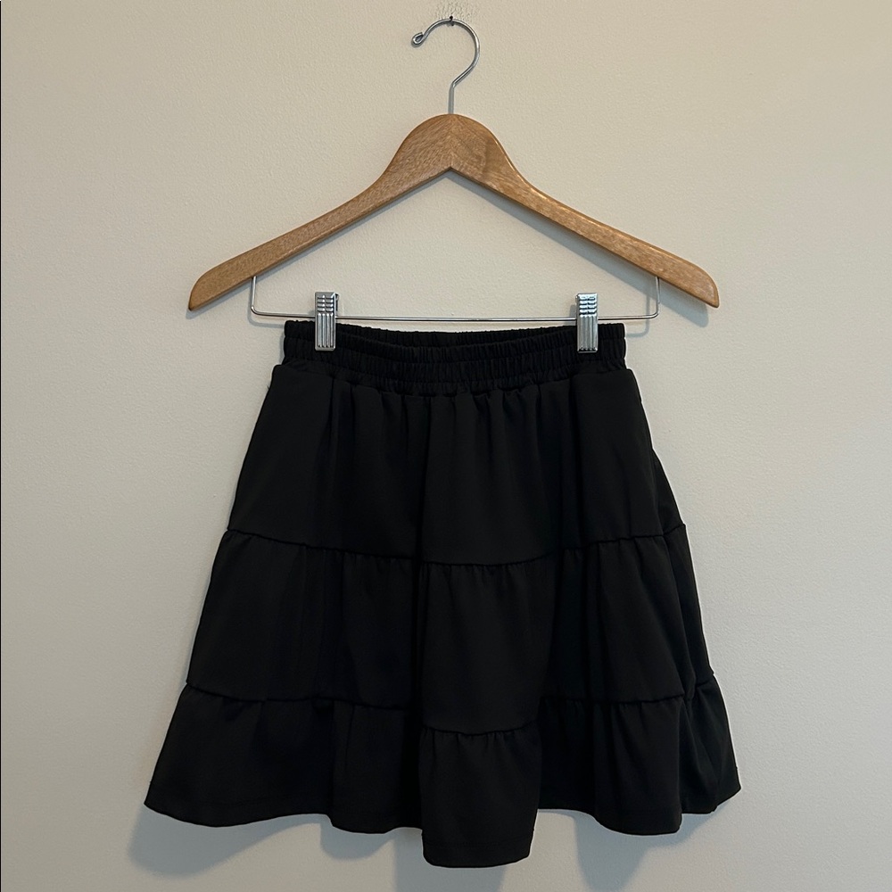 Michelle Mae Black Tiered Skort